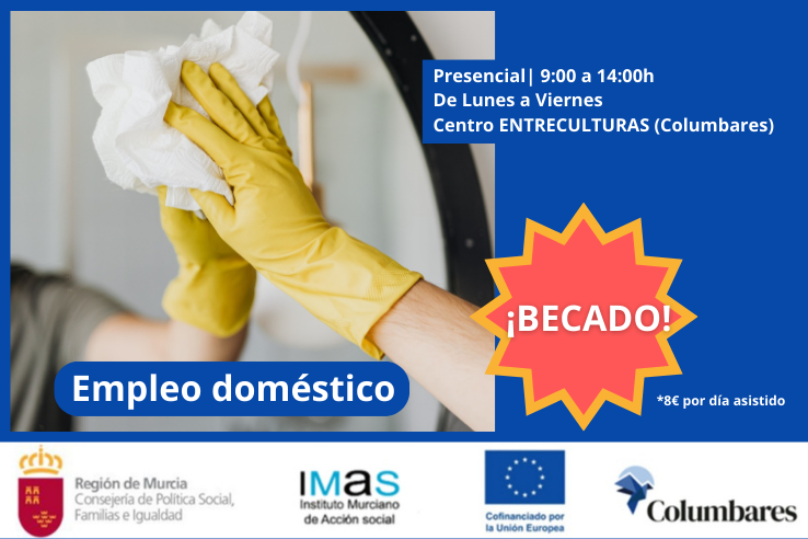 Cartel Formación Ocupacional de Empleo Doméstico. Hera Emplea