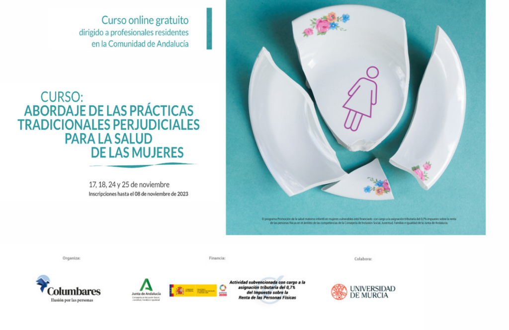 Cartel Curso Abordaje de Prácticas Tradicionales Perjudiciales para la Salud de las Mujeres