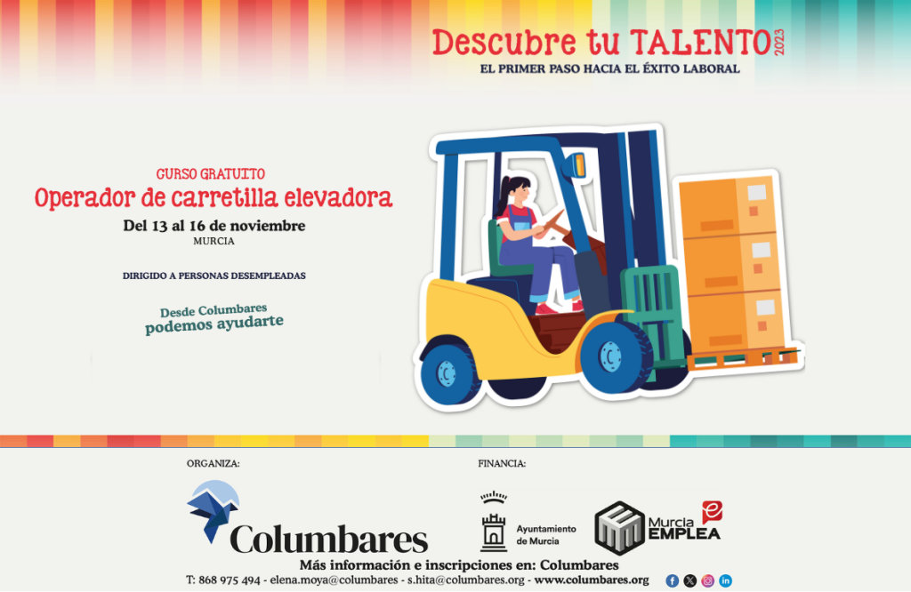 Comienza el curso de operador de carretilla elevadora