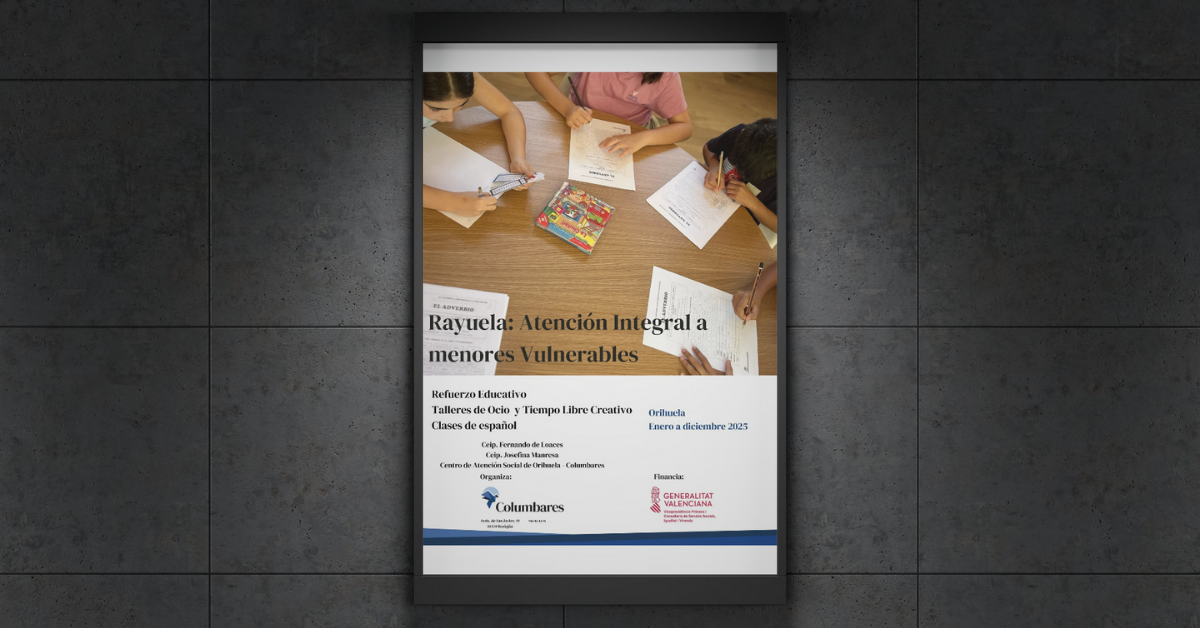 Columbares retoma el Refuerzo Educativo para los menores del proyecto Rayuela