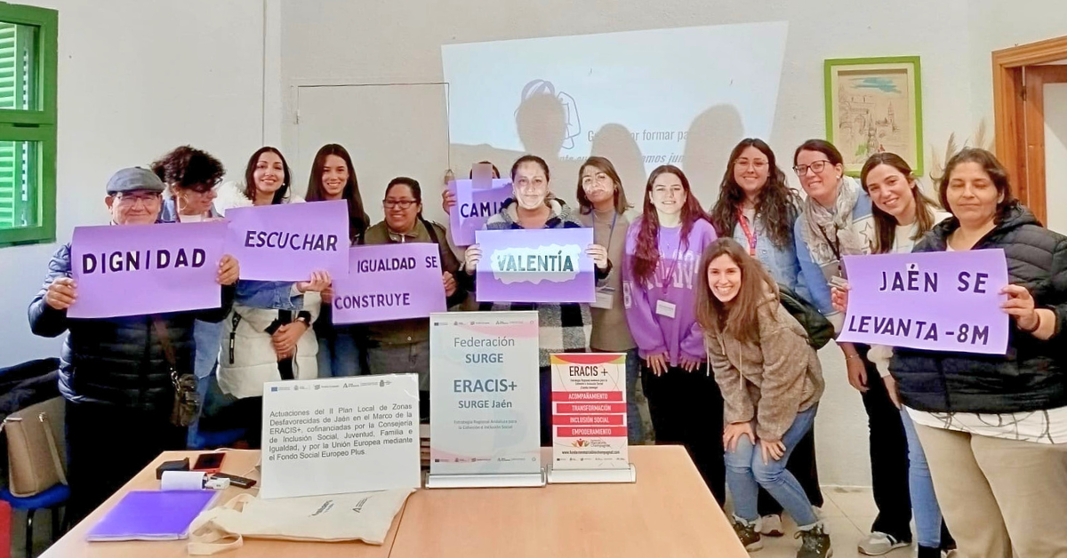 Columbares desarrolla los talleres «Carteles que cantan» por el 8-M en Jaén
