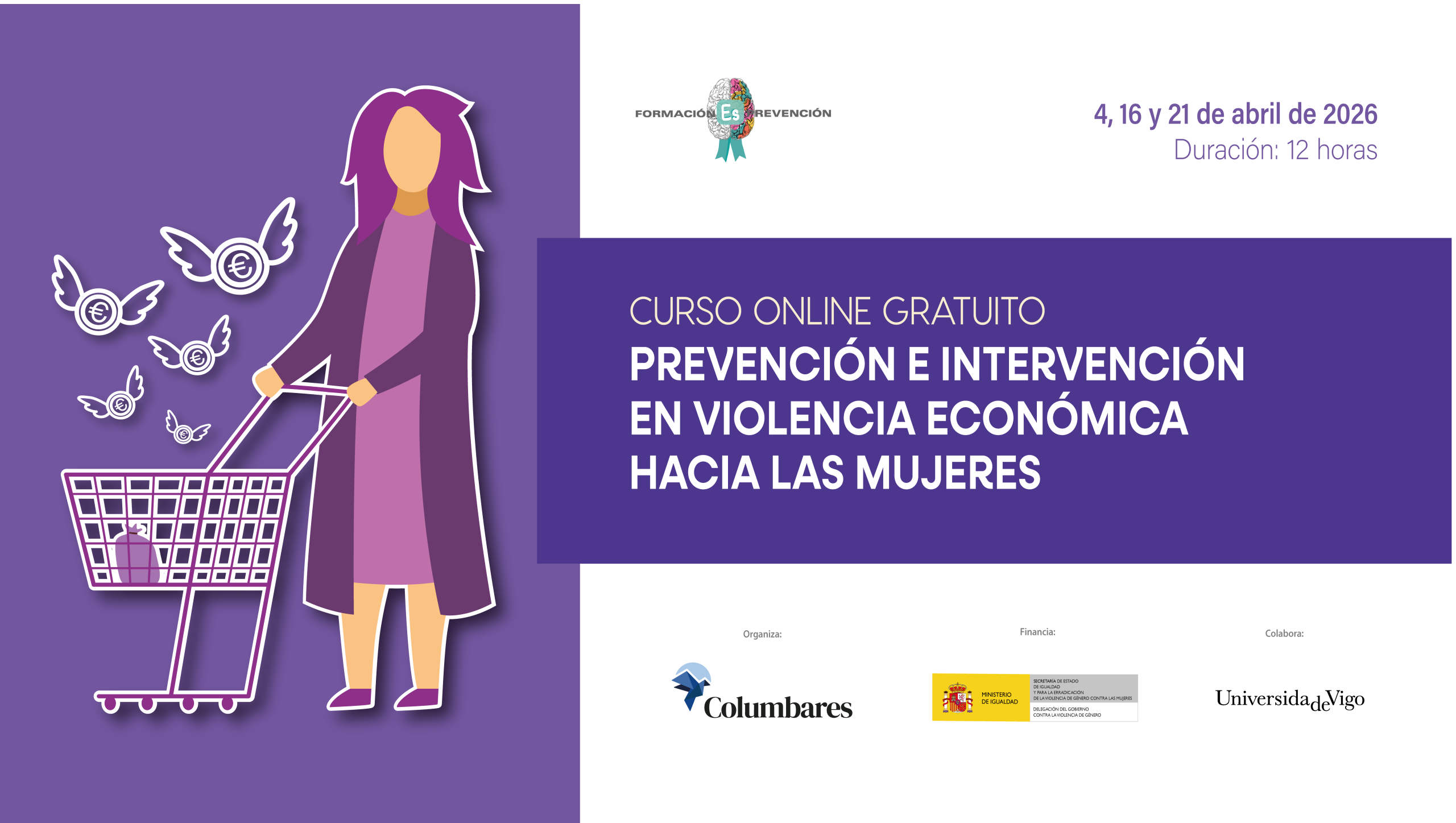 Abiertas las preinscripciones para el curso Prevención e intervención en violencia económica hacia las mujeres