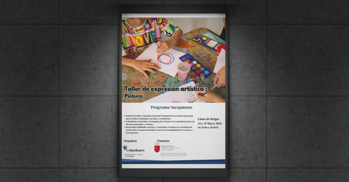 «Sacapuntas» organiza un taller de pintura para niños y niñas en el CEIP Juan Carlos I de Llano de Brujas